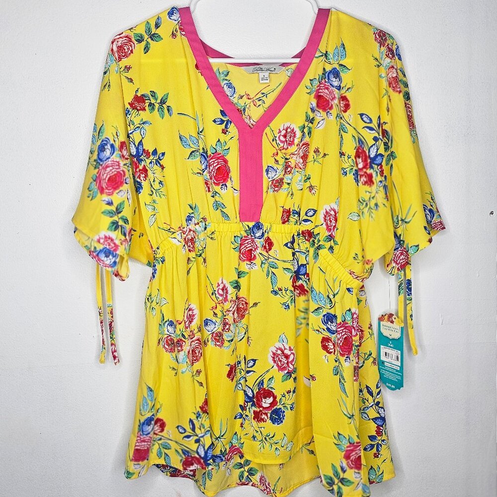 The Pioneer Woman Dolman Sleeve Blouse, Womens, Warm Sunshine, NWT